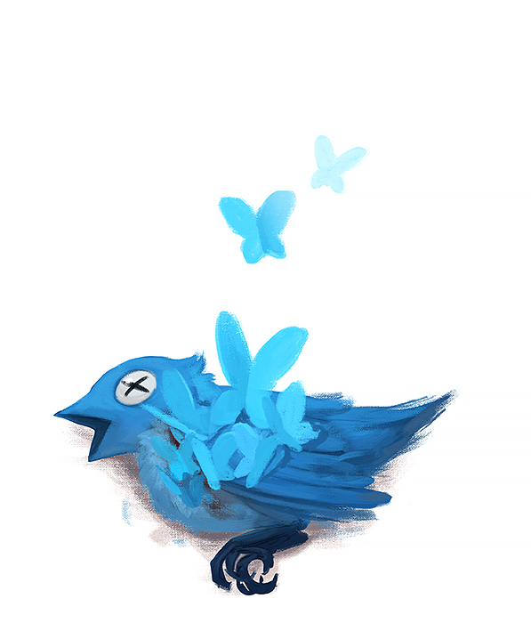 twitter bird (original and 2 more) drawn by silverfox5213