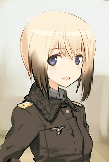 erica hartmann (world witches series and 1 more) drawn by shimada_fumikane
