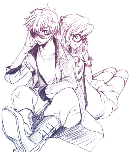 kururugi suzaku and euphemia li britannia (code geass) drawn by akina_tsukako