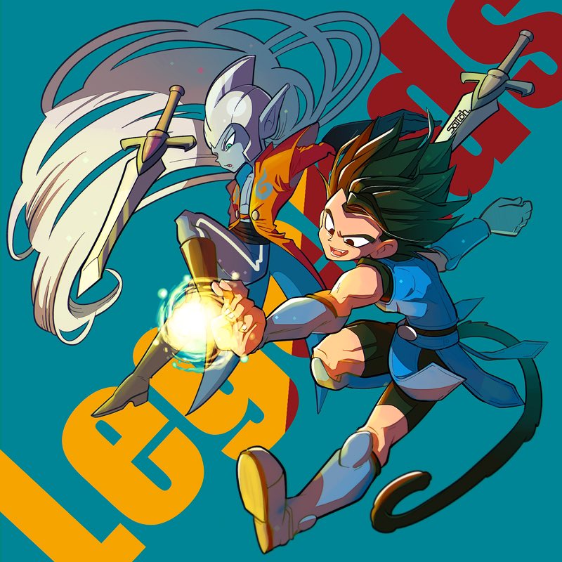 shallot and zahha (dragon ball and 1 more) drawn by 3llo_3