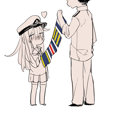 admiral and hibiki (kantai collection) drawn by zizi_(zizioxo)