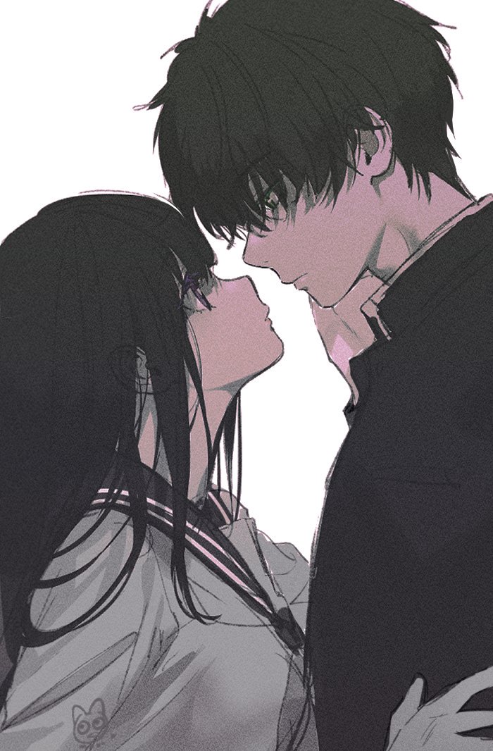 chitanda eru and oreki houtarou (hyouka) drawn by mery_(yangmalgage)
