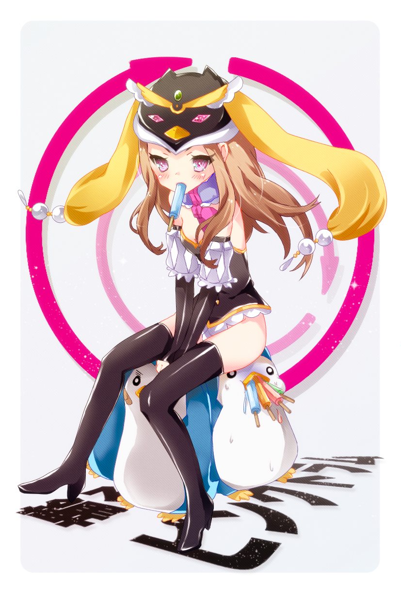 takakura himari, princess of the crystal, penguin 2-gou, and penguin 1-gou (mawaru penguindrum) drawn by tottsuan