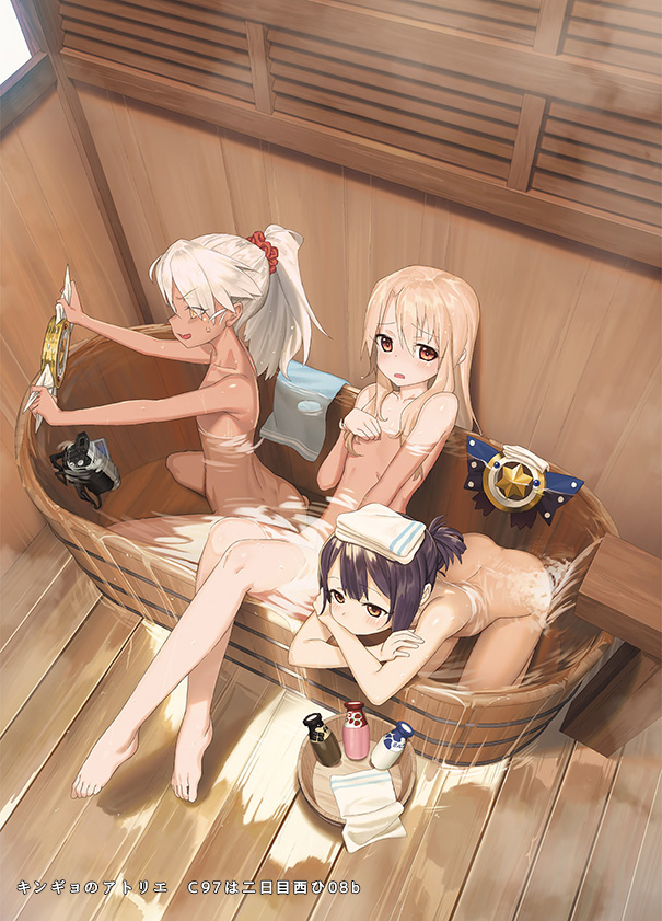 illyasviel von einzbern, chloe von einzbern, miyu edelfelt, magical ruby, and magical sapphire (fate and 1 more) drawn by tsouchinyu