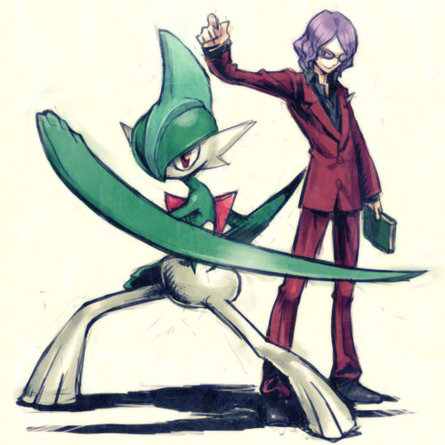 gallade and lucian (pokemon and 1 more) drawn by meimaru_inuchiyo