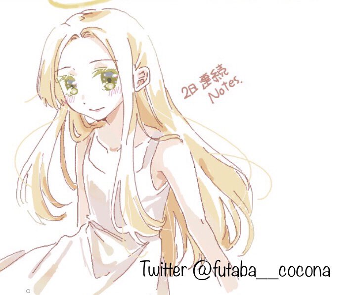 v/v (angel notes) drawn by dot and futaba_cocona