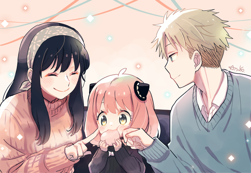yor briar, anya, and twilight (spy x family) drawn by katagiri_atsuko