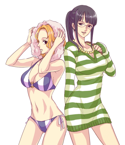 nami and nico robin (one piece and 1 more) drawn by tiga2