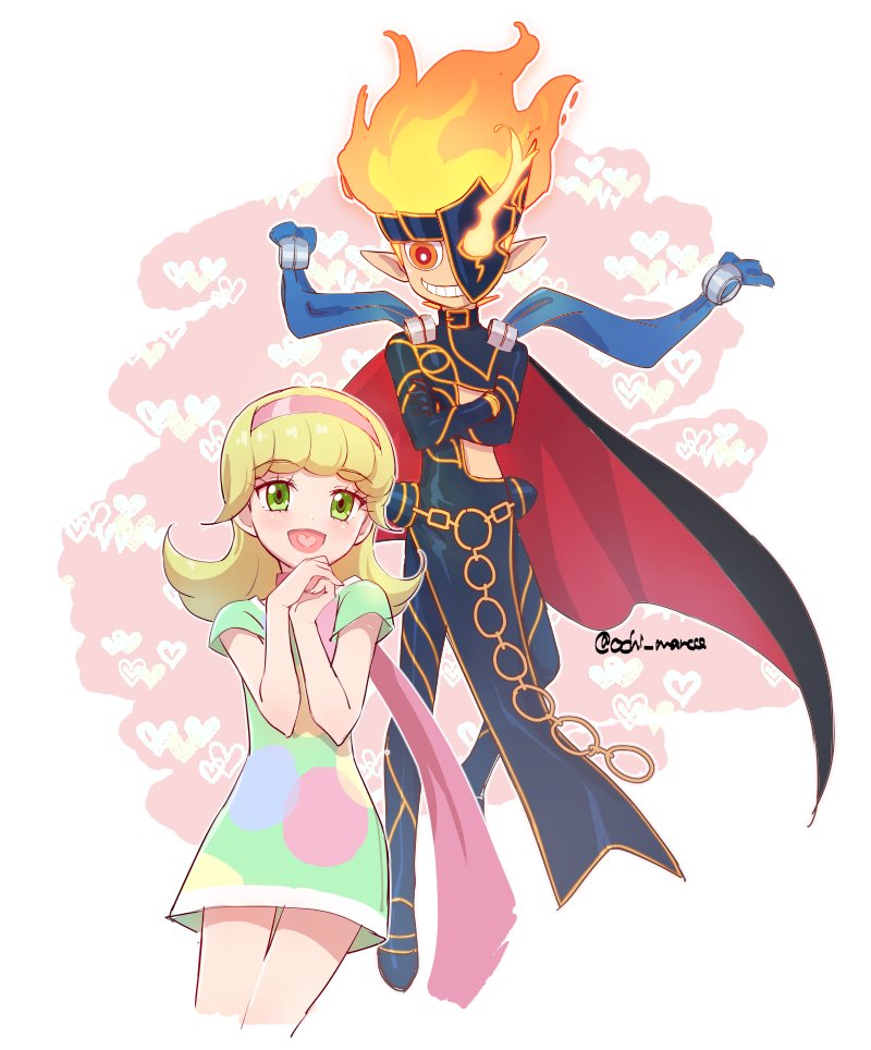 goha yuuna and sevens road magician (yu-gi-oh! and 1 more) drawn by ochi_marco