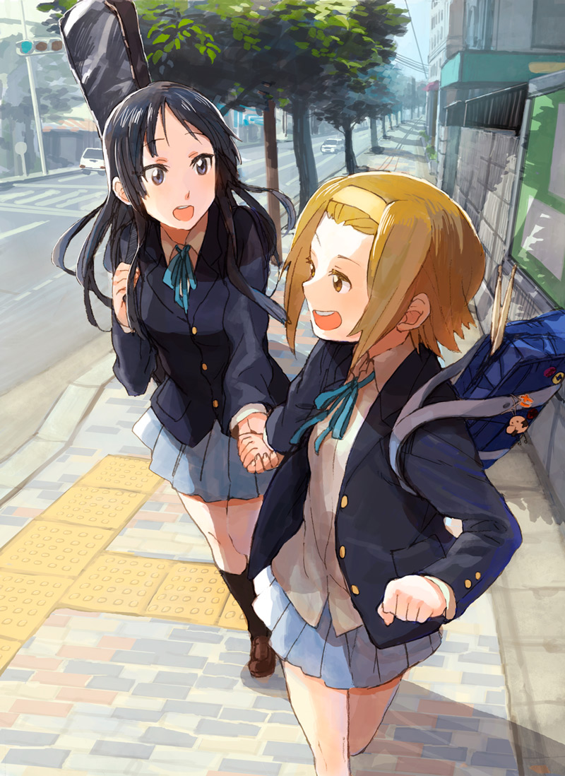 akiyama mio and tainaka ritsu (k-on!) drawn by fukutarou_(enji127)