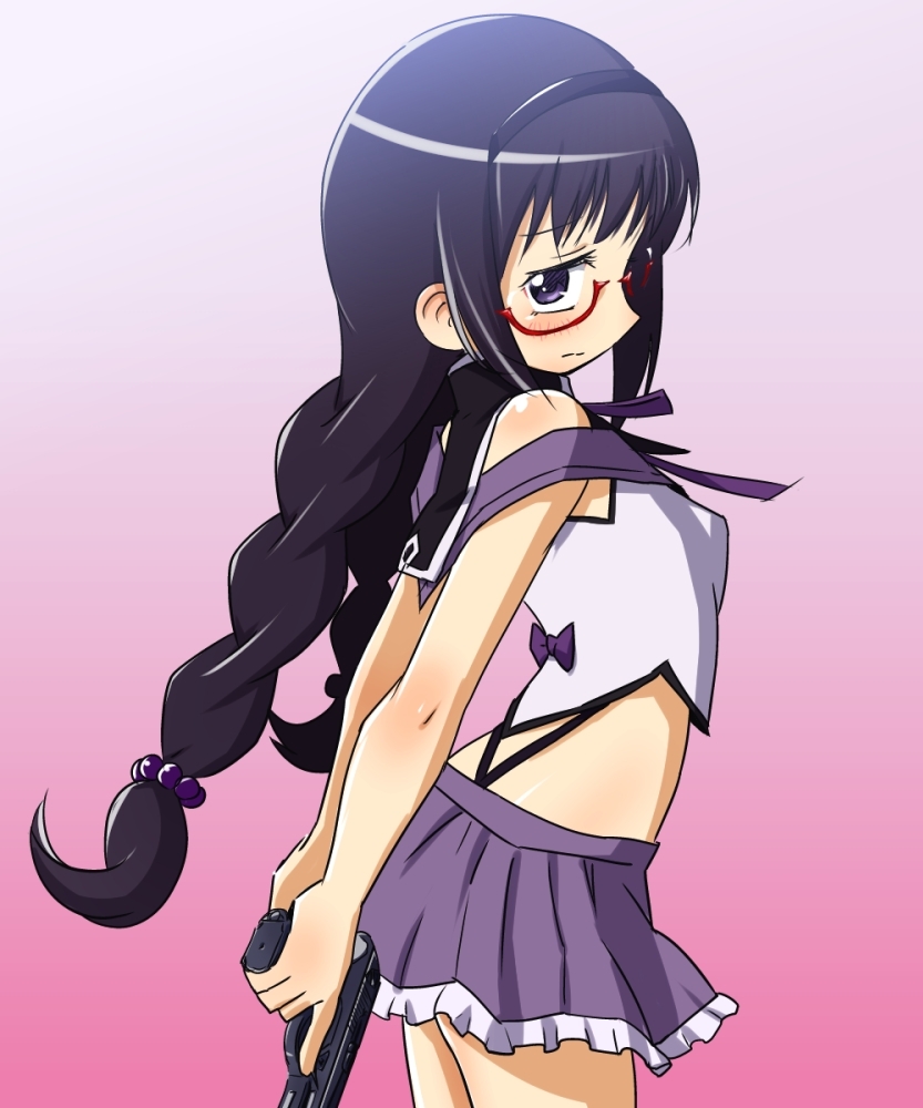 akemi homura (mahou shoujo madoka magica) drawn by sat-c
