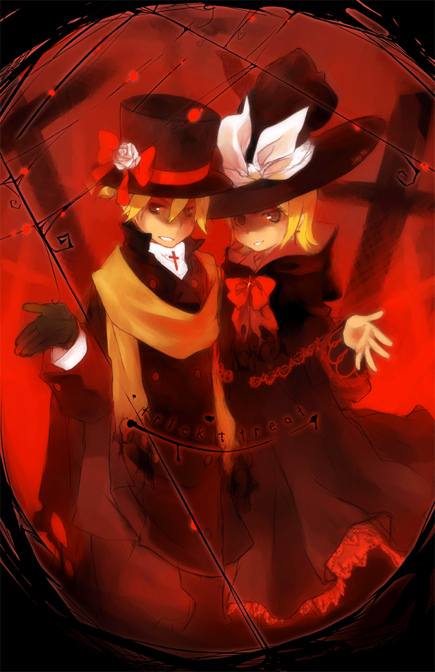 kagamine rin and kagamine len (vocaloid and 1 more) drawn by juby