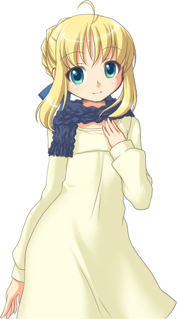 artoria pendragon and saber (fate and 1 more) drawn by manji_taba