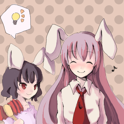 reisen udongein inaba and inaba tewi (touhou) drawn by karunabaru