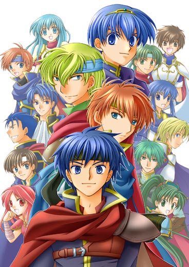 lyn, ike, marth, seliph, eirika, and 11 more (fire emblem and 11 more) drawn by umejiso