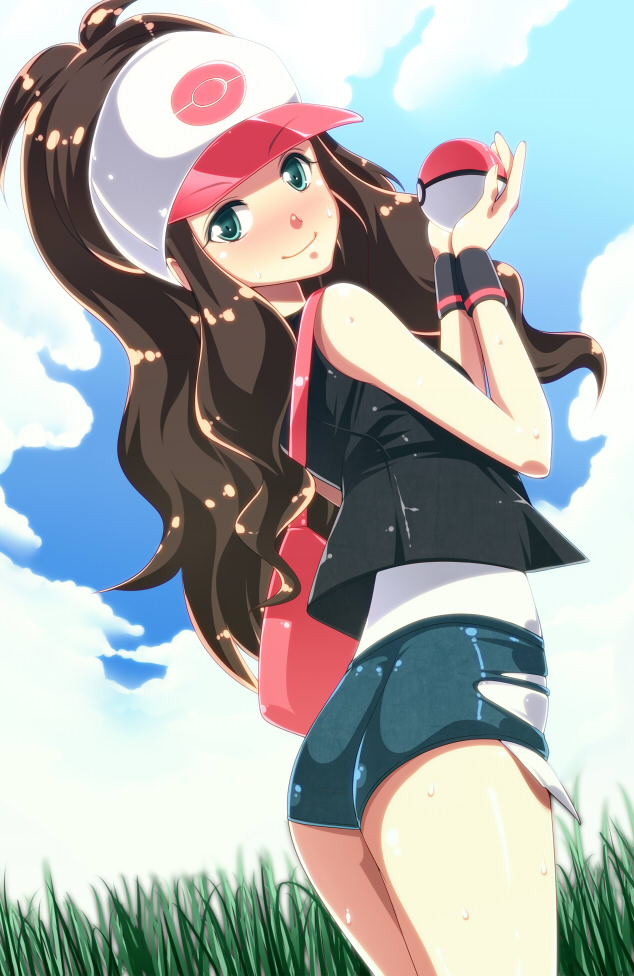hilda (pokemon and 1 more) drawn by amasora_taichi