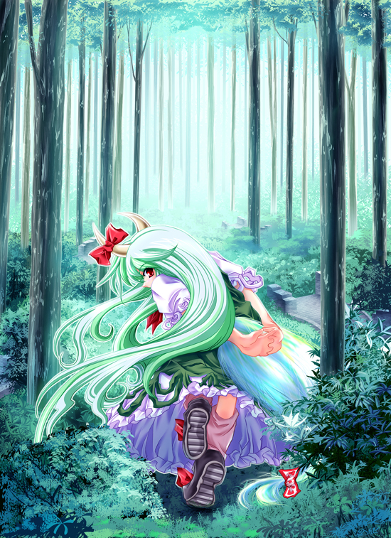 kamishirasawa keine and ex-keine (touhou) drawn by amamizu_(myofuu_kai)