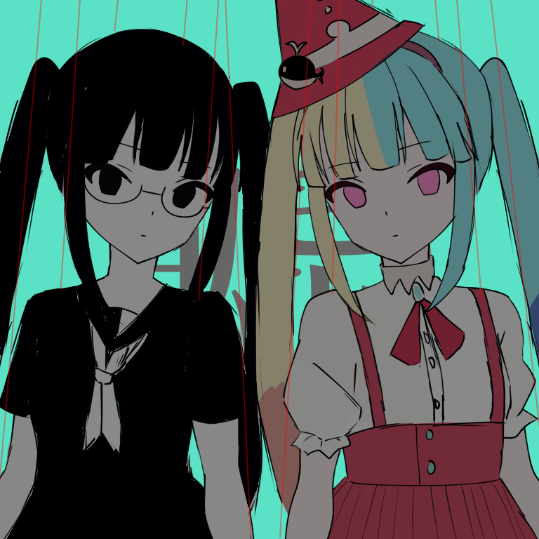 hatsune miku (vocaloid and 1 more) drawn by sirasu_irasuto
