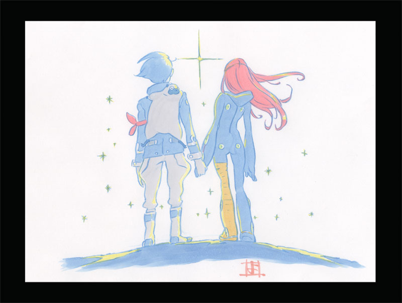 anemone, dominic sorel, and gulliver (eureka seven) drawn by yoshida_ken'ichi