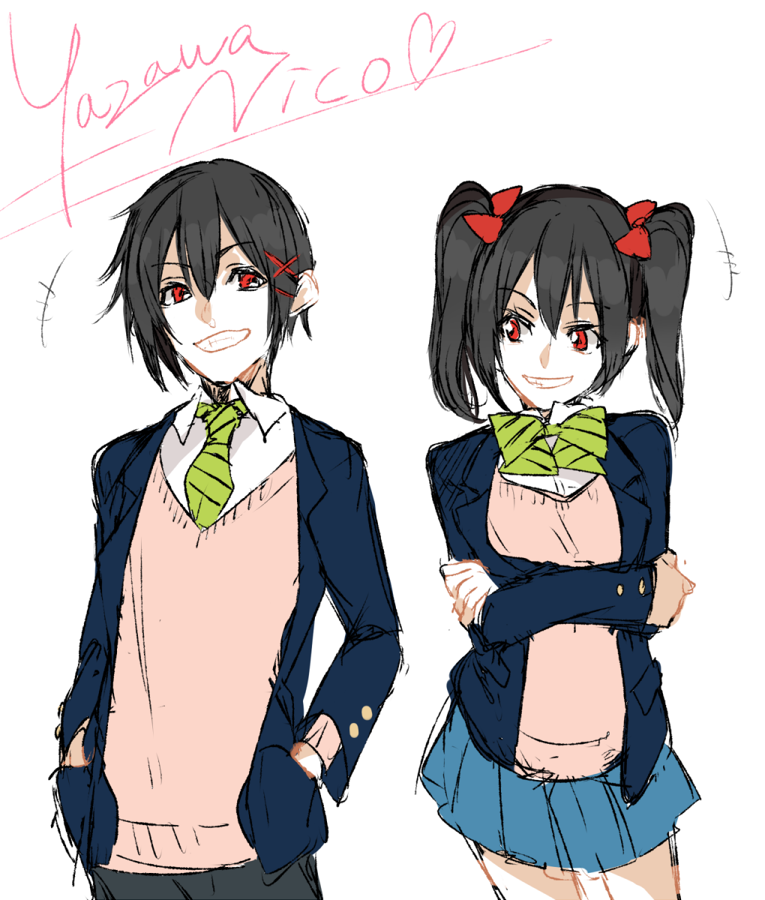 yazawa nico (love live! and 1 more) drawn by sofy