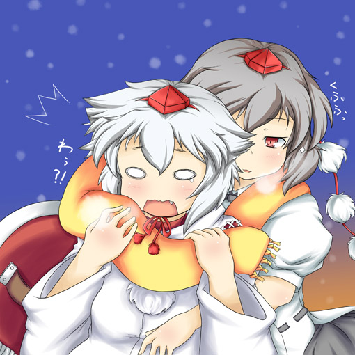 shameimaru aya and inubashiri momiji (touhou) drawn by konata_gazel