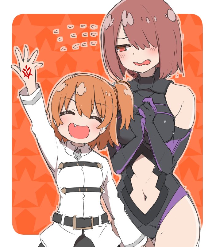 mash kyrielight, fujimaru ritsuka, hoshino miyako, and hoshino hinata (fate and 2 more) drawn by shiba_nanasei