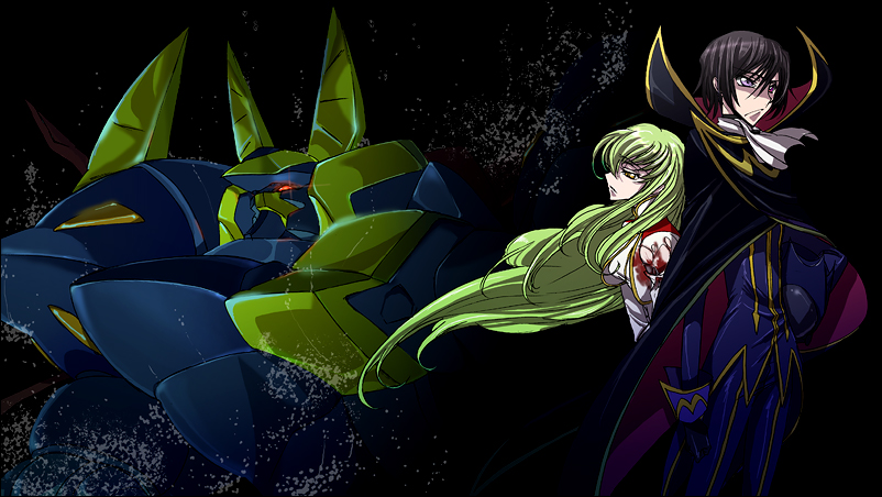 c.c., lelouch vi britannia, and gawain (code geass) drawn by dalc_rose