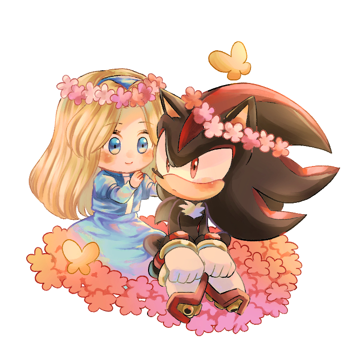 shadow the hedgehog and maria robotnik (sonic) drawn by tondamanuke