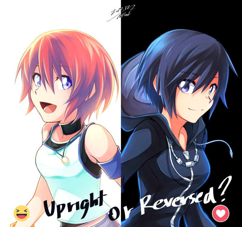 kairi and xion (kingdom hearts and 3 more) drawn by jin.n
