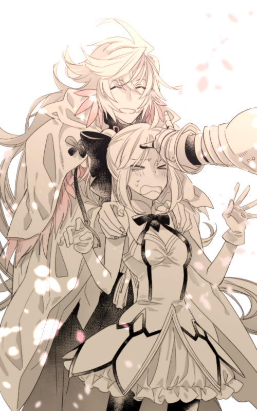 artoria pendragon, saber lily, and merlin (fate and 2 more) drawn by ran_(ran_0605)