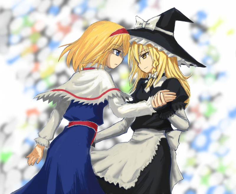 kirisame marisa and alice margatroid (touhou) drawn by shichika_(artist)