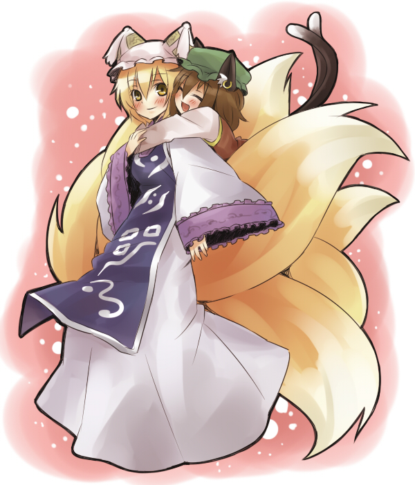 yakumo ran and chen (touhou) drawn by kiji_(manekinuko-tei)