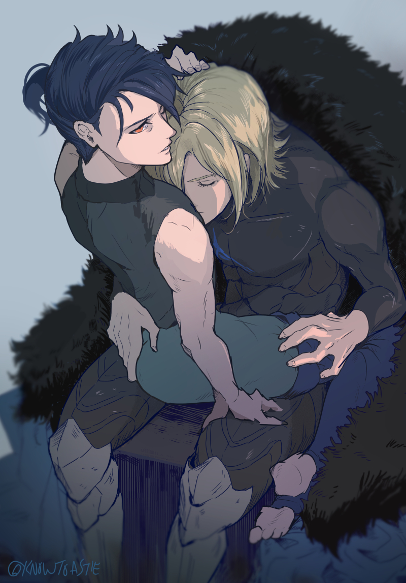 dimitri alexandre blaiddyd and felix hugo fraldarius (fire emblem and 1 more) drawn by knowtoastie