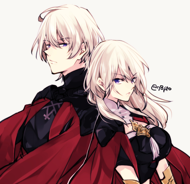female byleth, edelgard von hresvelg, and male byleth (fire emblem and 2 more) drawn by naho_(pi988y)