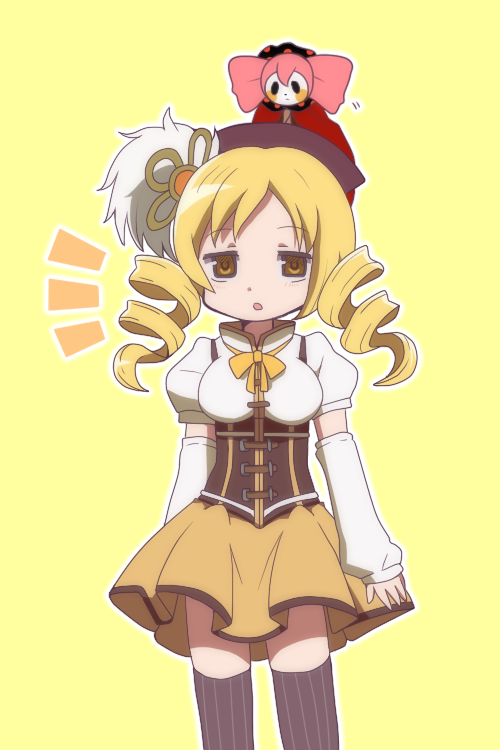 tomoe mami and charlotte (mahou shoujo madoka magica) drawn by paplikaling