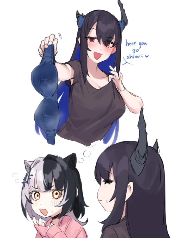 shiori novella and nerissa ravencroft (hololive and 1 more) drawn by dasdokter