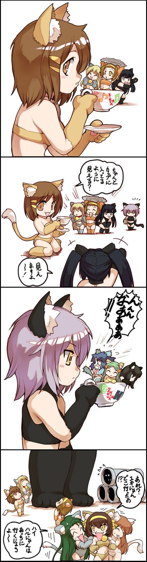 suzumiya haruhi, akiyama mio, nagato yuki, nakano azusa, hirasawa yui, and 7 more (k-on! and 1 more) drawn by hisahiko
