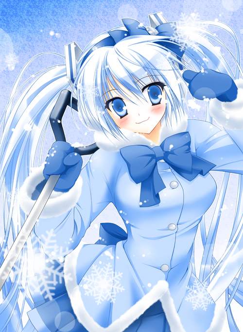 hatsune miku and yuki miku (vocaloid) drawn by kanna_satsuki