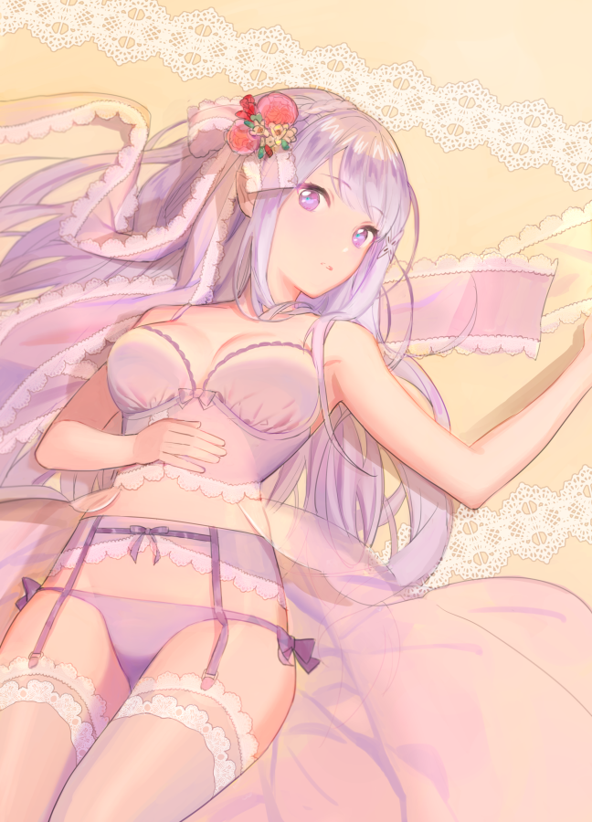 emilia (re:zero kara hajimeru isekai seikatsu) drawn by blush_scarlet