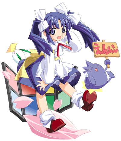 sakura, unyuu, and nin'i-tan (microsoft windows and 2 more) drawn by watanabe_akio