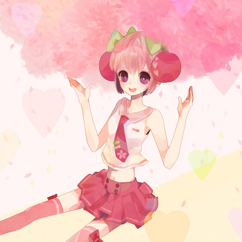 hatsune miku and sakura miku (vocaloid) drawn by poco24