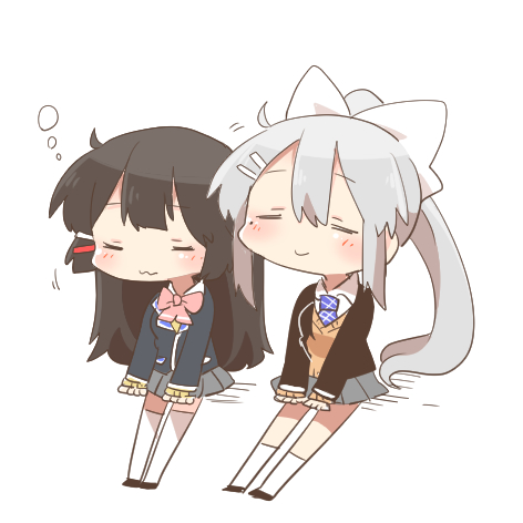 tsukino mito and higuchi kaede (nijisanji) drawn by rebecca_(keinelove)