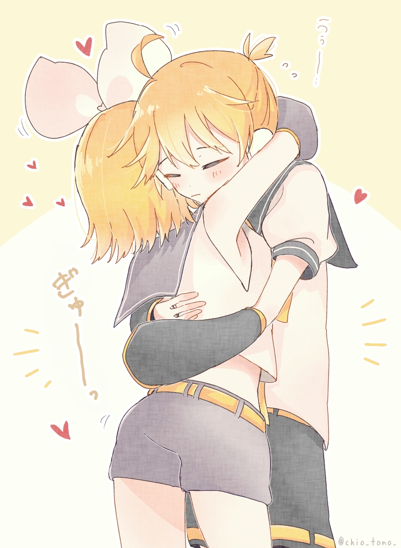 kagamine rin and kagamine len (vocaloid) drawn by tono_kabeuchi