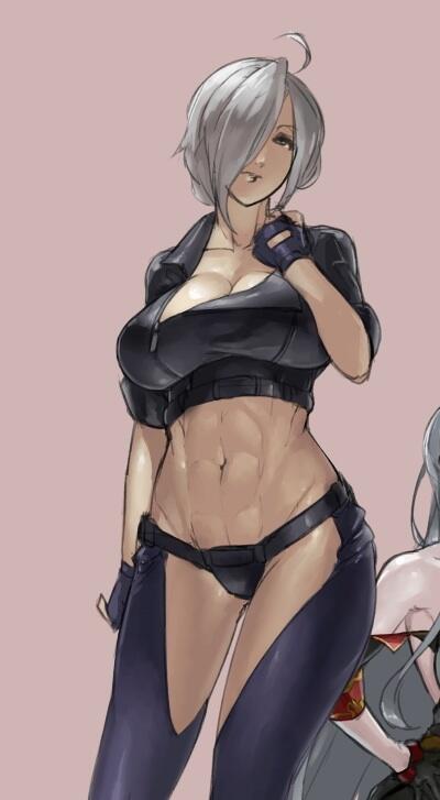 angel and selvaria bles (the king of fighters and 1 more) drawn by eu03