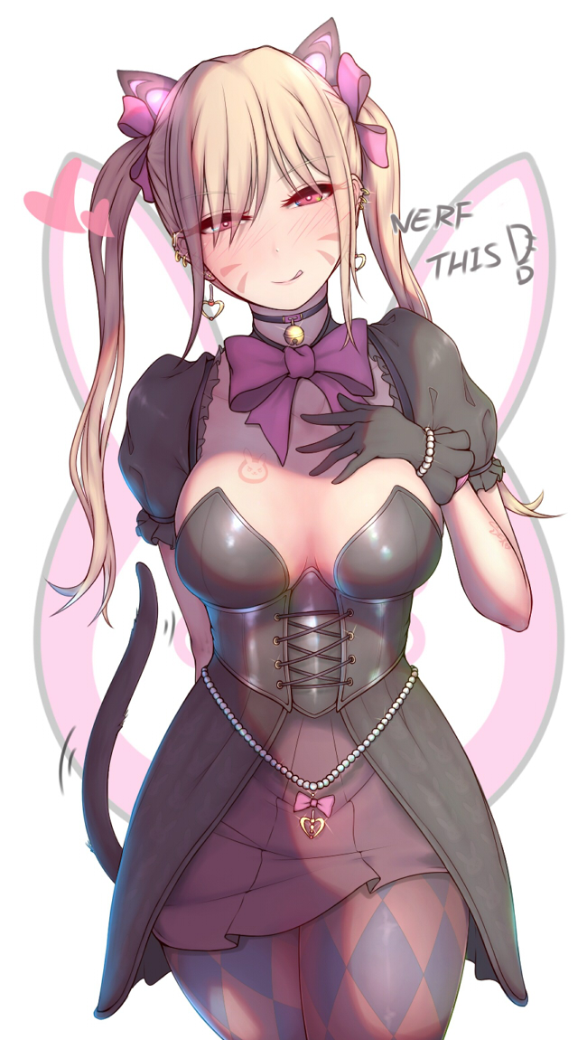 d.va and black cat d.va (overwatch and 1 more) drawn by nikuku_(kazedesune)