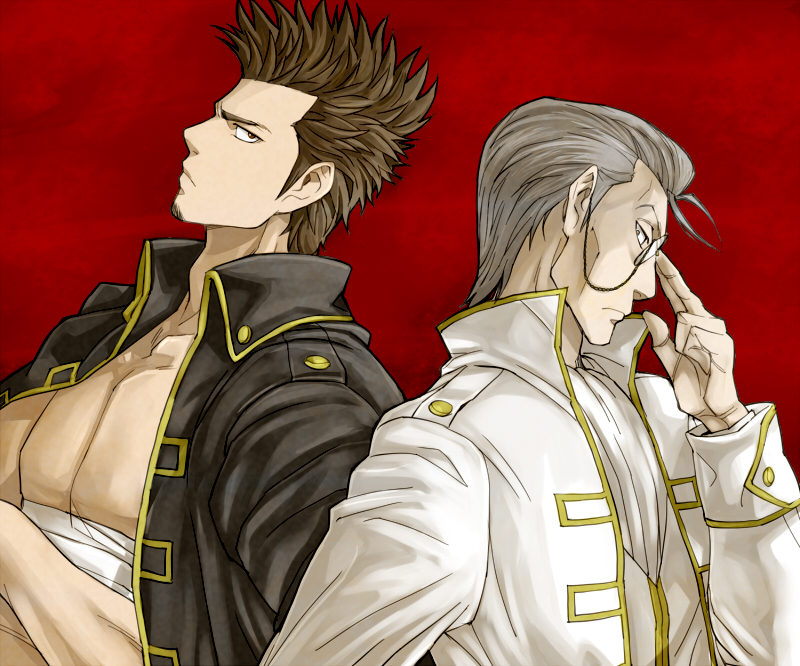 kondou isao and sasaki isabuki (gintama) drawn by 3mm