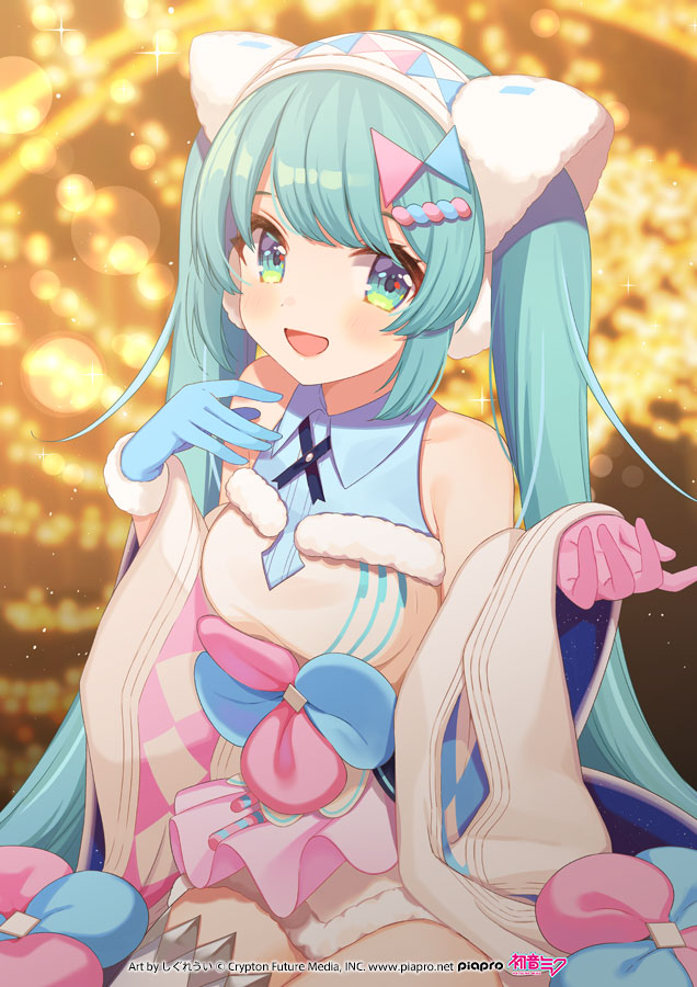 hatsune miku and magical mirai miku (vocaloid and 1 more) drawn by shigure_ui