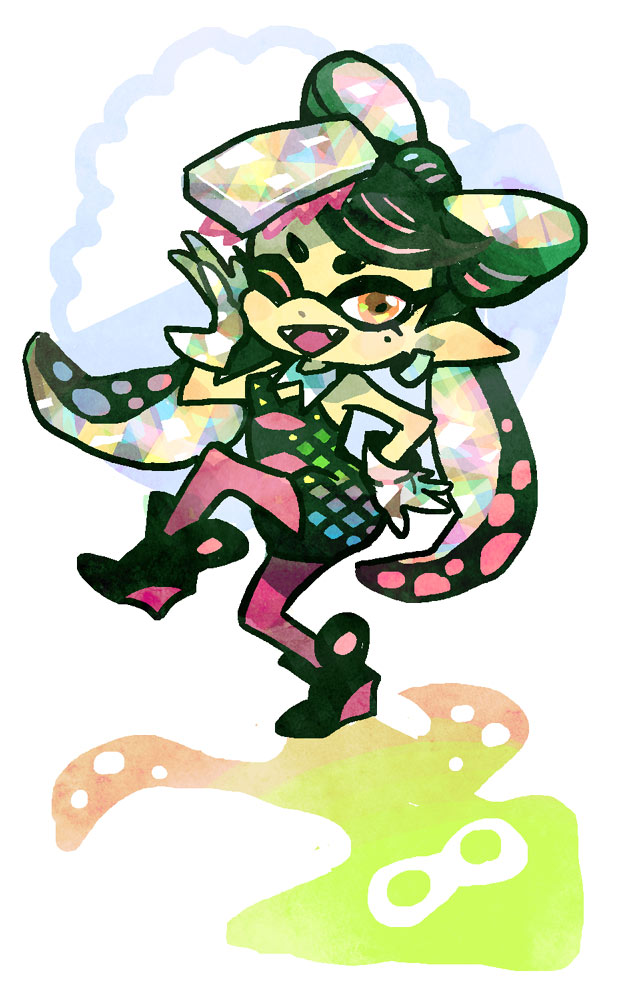 callie (splatoon and 1 more) drawn by uehasu_(drill'n_girl)