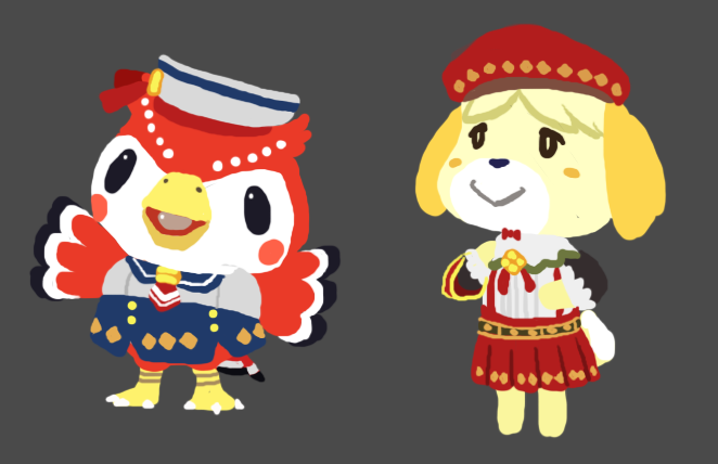 isabelle, celeste, and guild sweetheart (monster hunter and 3 more) drawn by pasteldeity