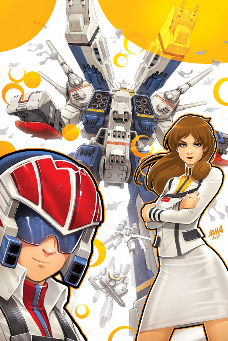 vf-1, sdf-1, ichijou hikaru, hayase misa, vf-1s, and 4 more (macross and 2 more) drawn by david_nakayama